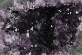 Dark Purple Amethyst Geode With Polished Face - Uruguay #151291-3